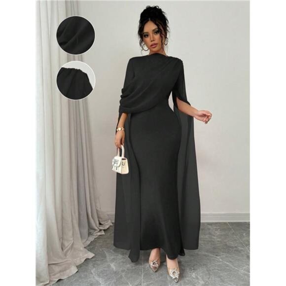 Variété Boutique Dresses & Skirts - French Elegant Cocktail Party Bandage Side Cut-Out Long Sleeve Dress